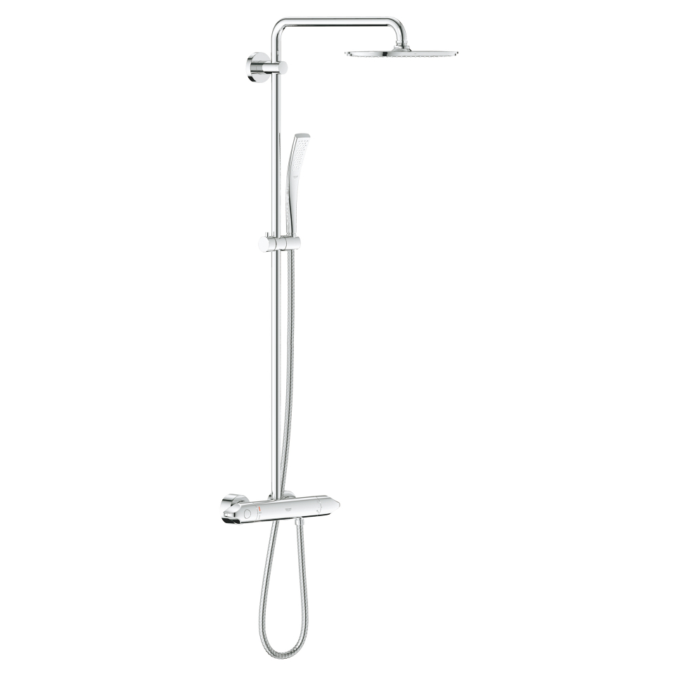 GROHE Rainshower System Veris 300 Duschsystem mit Thermostatbatterie für die Wandmontage #27472000 - chrom