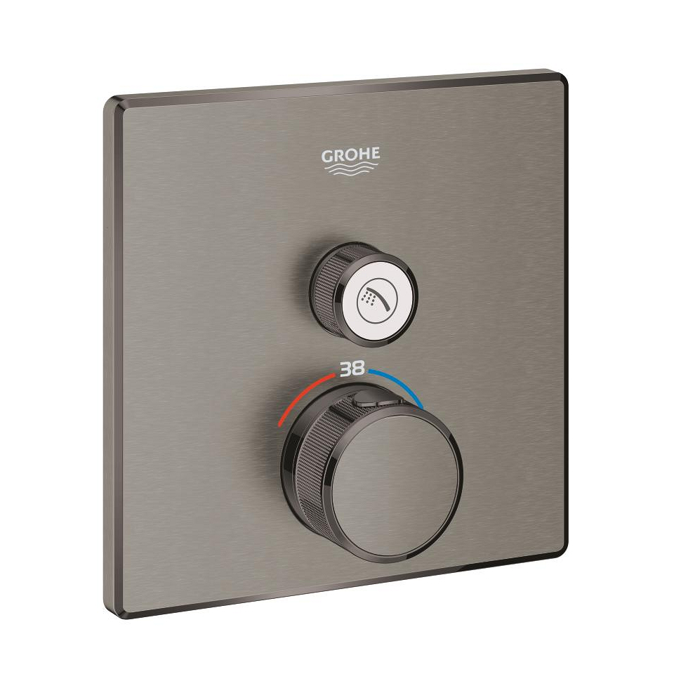 GROHE Grohtherm SmartControl Unterputz-Thermostat mit 1 Absperrventil #29123AL0 - hard graphite gebürstet