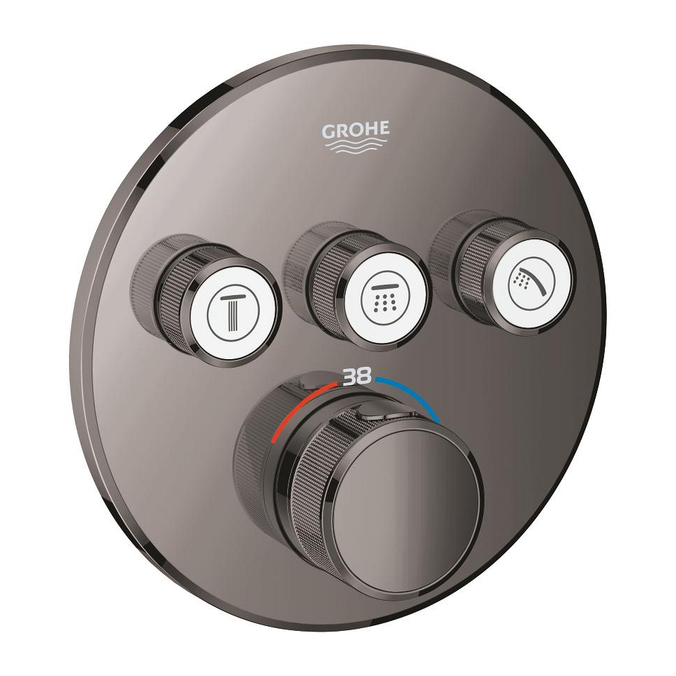 GROHE Grohtherm SmartControl Unterputz-Thermostat mit 3 Absperrventilen #29121A00 - hard graphite