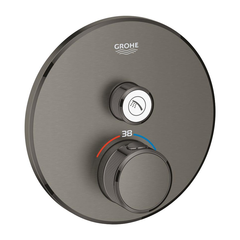 GROHE Grohtherm SmartControl Unterputz-Thermostat mit 1 Absperrventil #29118AL0 - hard graphite gebürstet