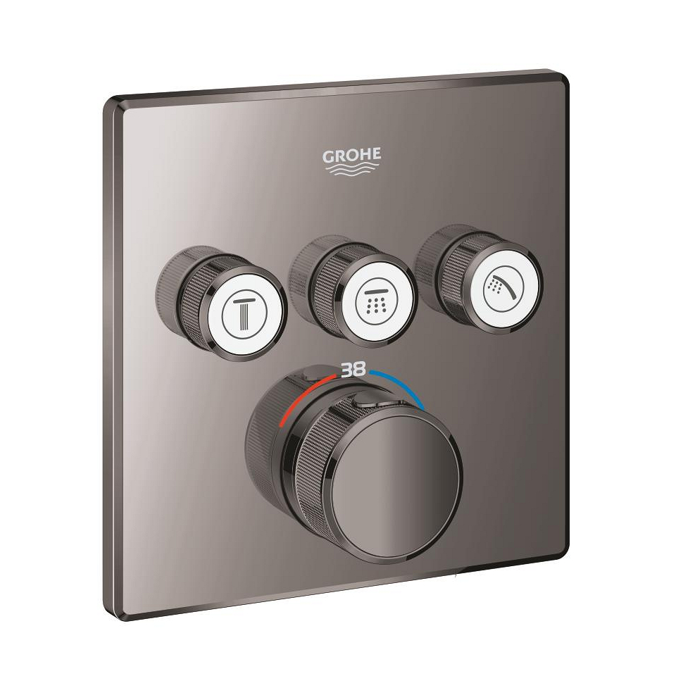 GROHE Grohtherm SmartControl Unterputz-Thermostat mit 3 Absperrventilen #29126A00 - hard graphite