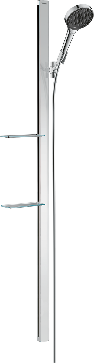 HANSGROHE Rainfinity Brauseset 130 3jet mit Brausestange 150 cm und Ablagen #27673000 - Chrom