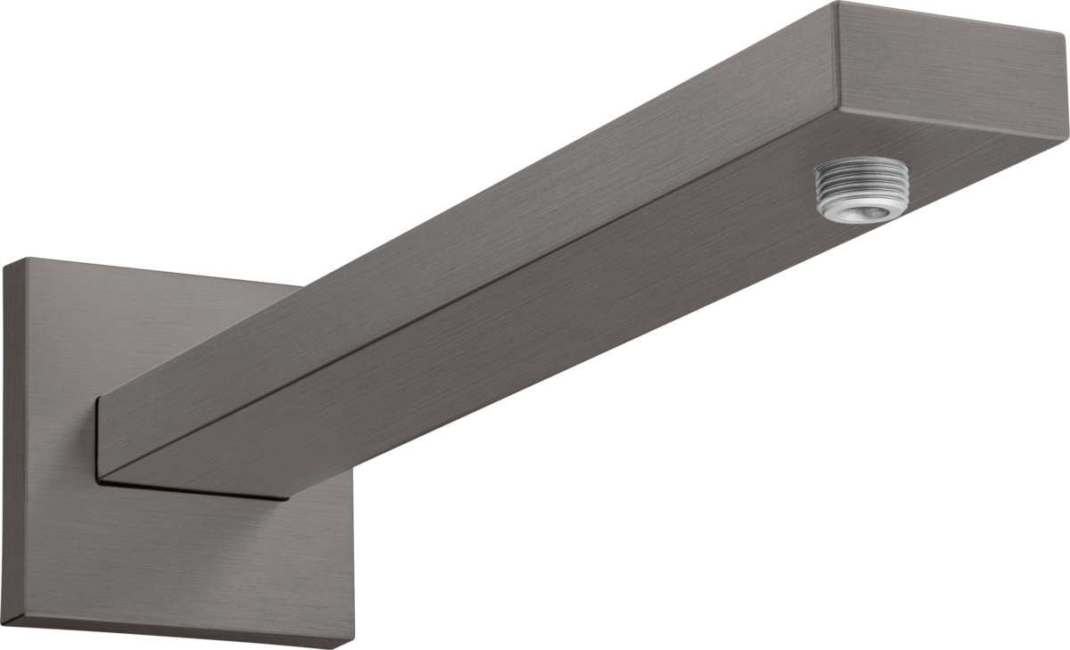 HANSGROHE Brausearm E 39 cm mit rechteckigem Schaft #27694340 - Brushed Black Chrome