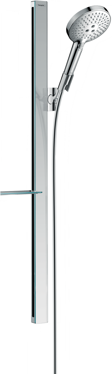 HANSGROHE Raindance Select S Brauseset 120 3jet EcoSmart mit Brausestange 90 cm und Ablage #27649000 - Chrom