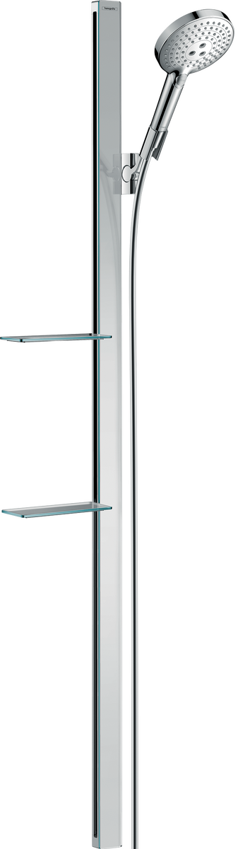 HANSGROHE Raindance Select S Brauseset 120 3jet EcoSmart mit Brausestange 150 cm und Ablagen #27647000