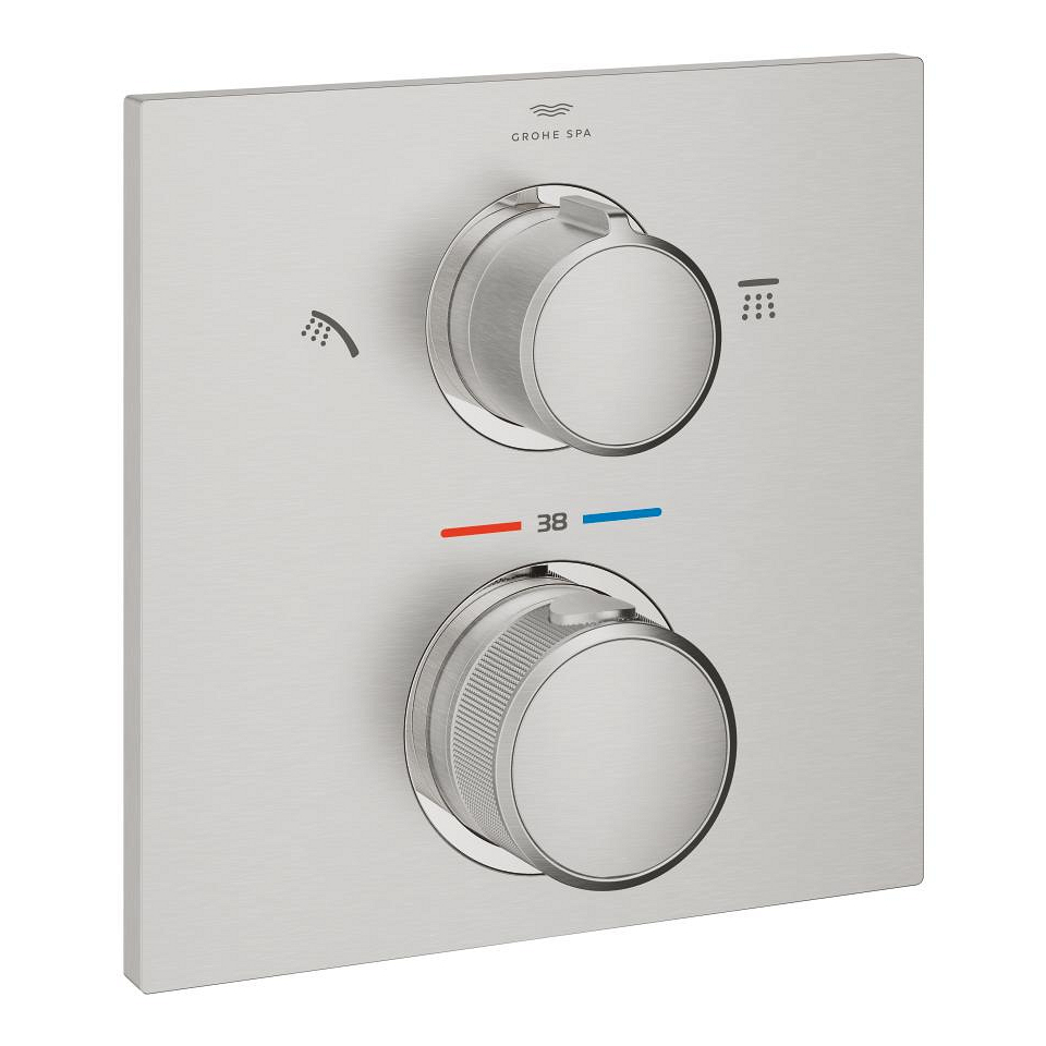 GROHE Allure Thermostat-Brausebatterie mit integrierter 2-Wege-Umstellung #29181DC2 - supersteel