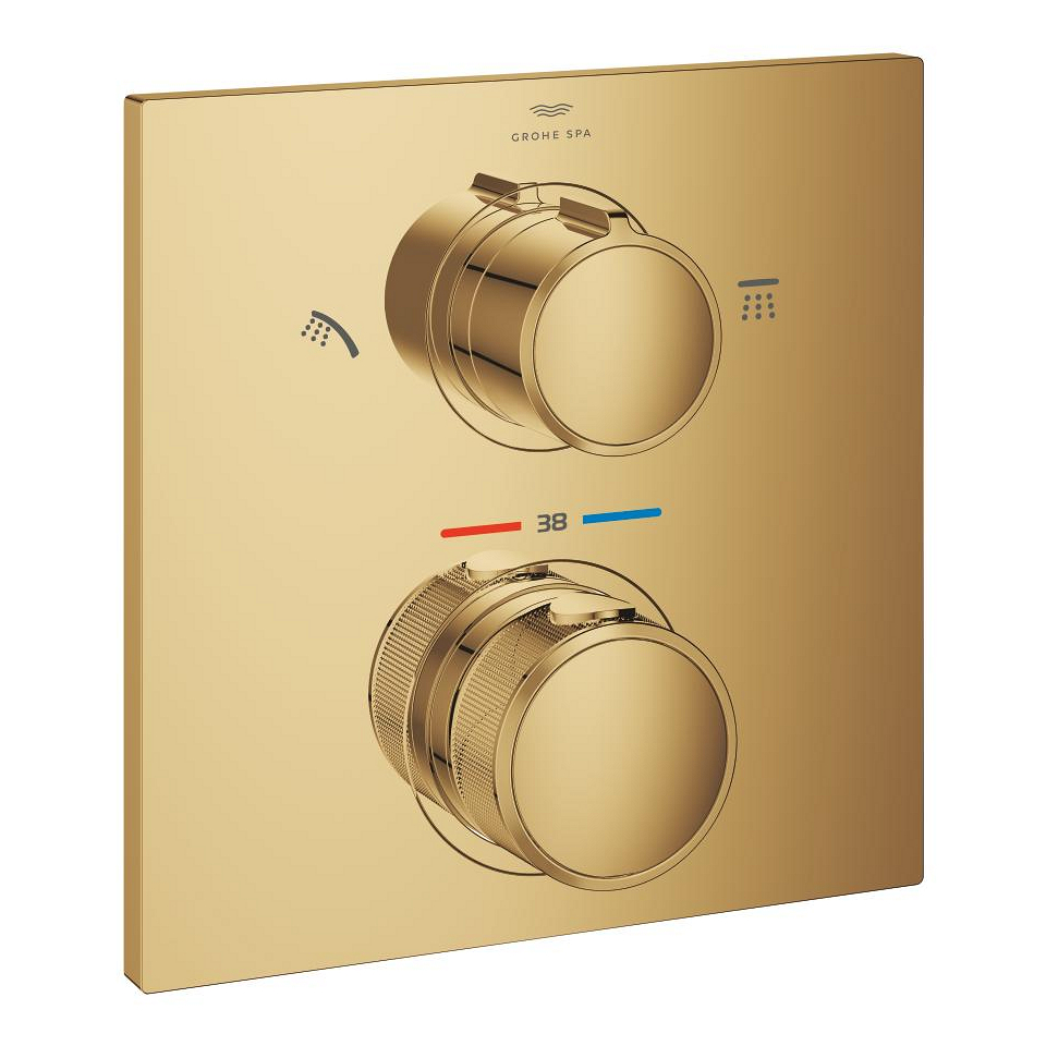 GROHE Allure Thermostat-Brausebatterie mit integrierter 2-Wege-Umstellung #29181GL2 - cool sunrise