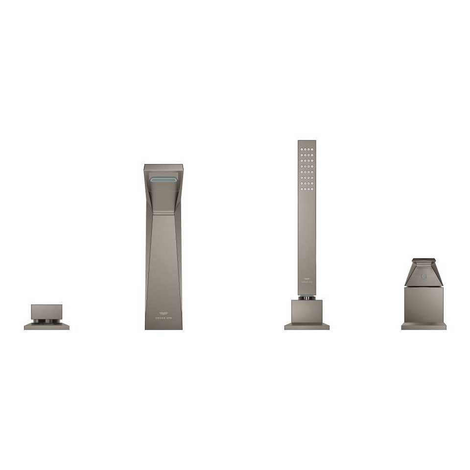 GROHE Allure Brilliant Private Collection 4-Loch-Einhand-Wannenkombination #29523AL0 - hard graphite gebürstet