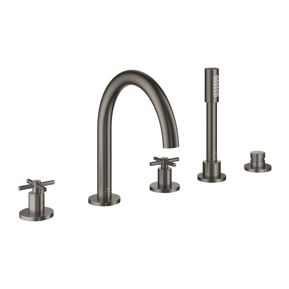 GROHE Atrio 5-Loch-Wannenkombination #29408AL0 - hard graphite gebürstet