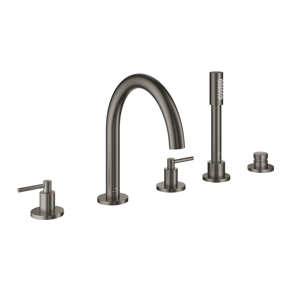 GROHE Atrio 5-Loch-Wannenkombination #29407AL0 - hard graphite gebürstet