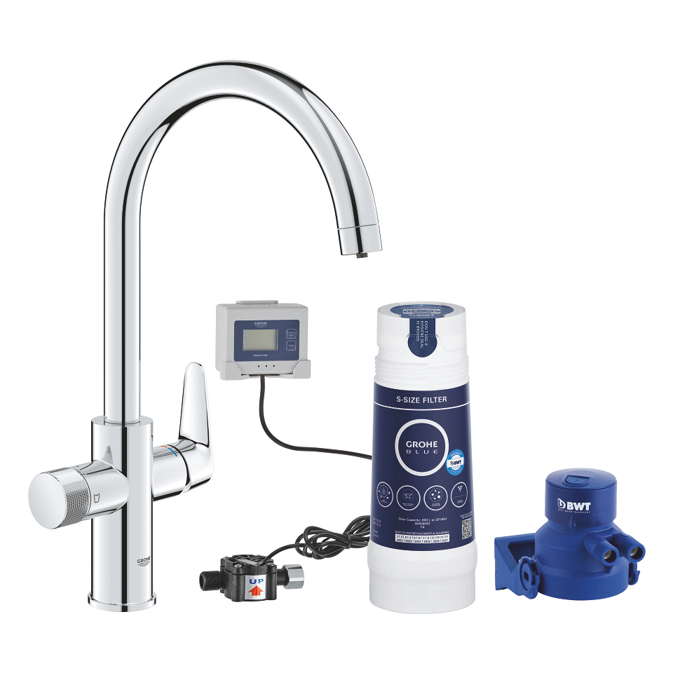 GROHE Blue Pure BauCurve Starter Kit mit S-Size Filter #30581000 - chrom