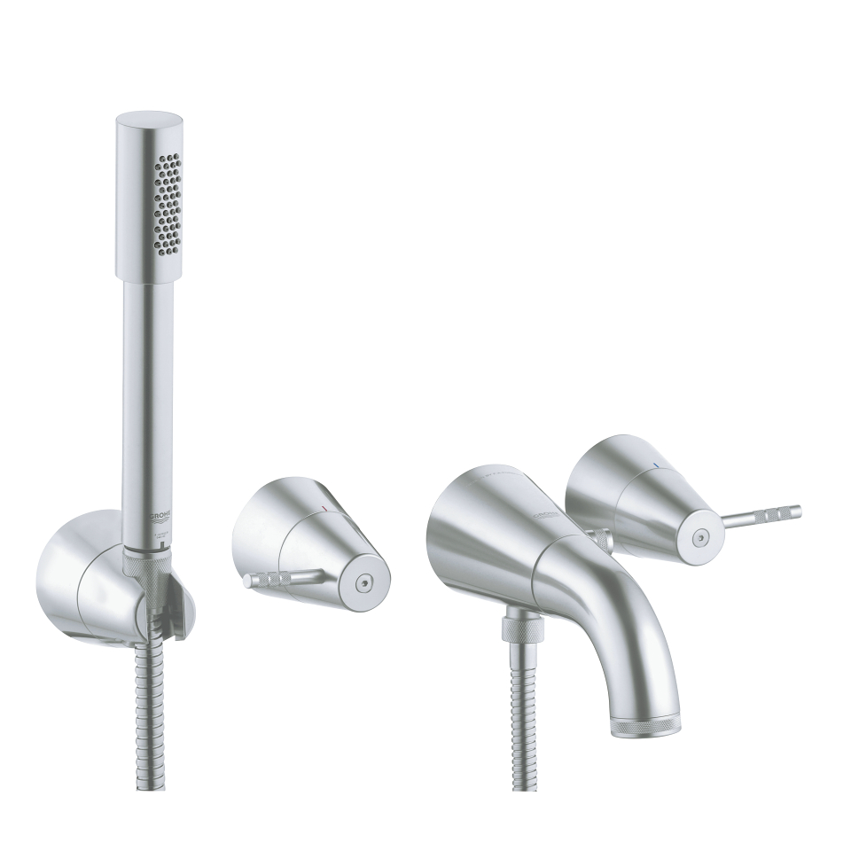 GROHE F1 3-Loch Einhand-Wannenkombination #31039BK0 - alu-xt