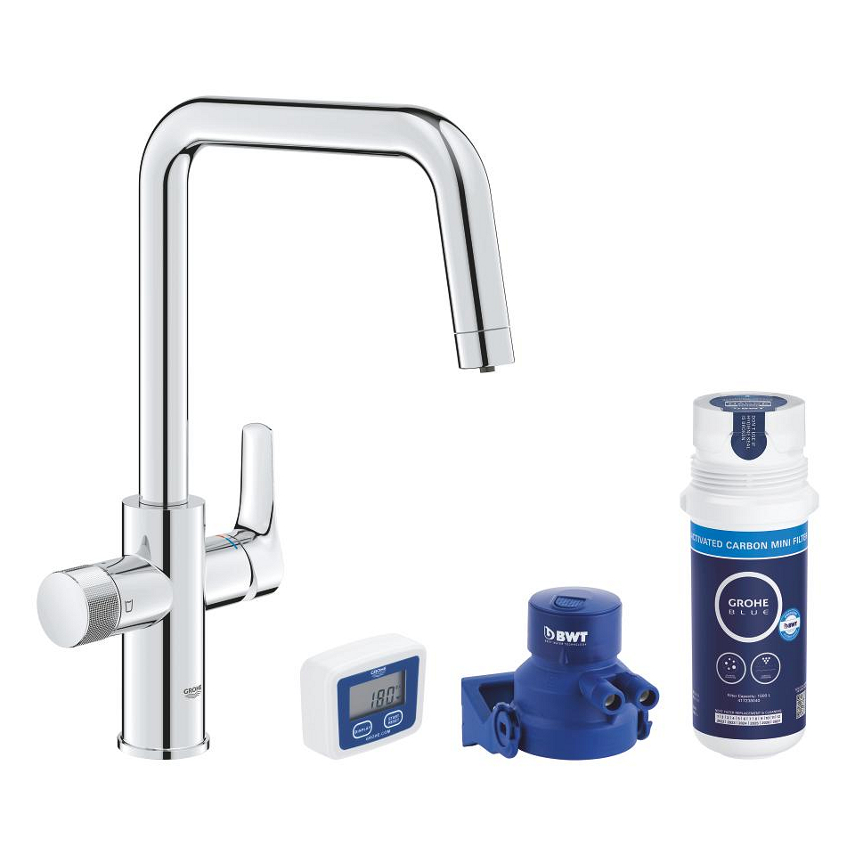 GROHE Blue Pure Start Starter Set mit Mini Aktivkohlefilter #30596000 - chrom