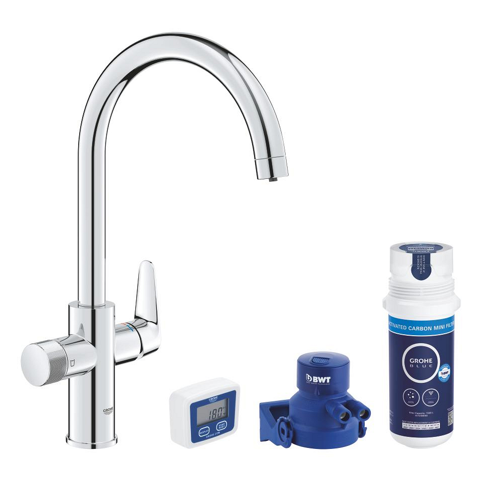 GROHE Blue Pure StartCurve Starter Set mit Mini Aktivkohlefilter #30593000 - chrom