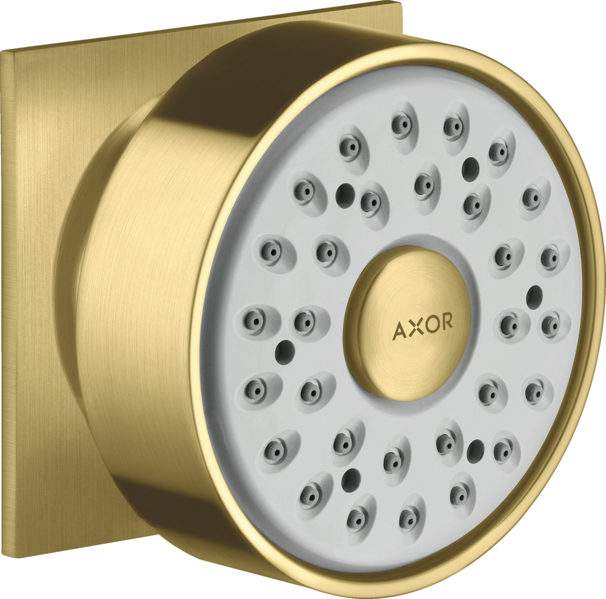 HANSGROHE Seitenbrause 1jet eckig #28469950 - Brushed Brass