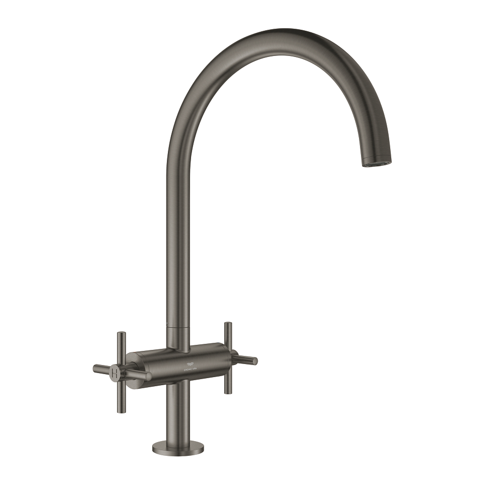 GROHE Atrio Zweigriff-Spültischbatterie, 1/2″ #30609AL0 - hard graphite gebürstet