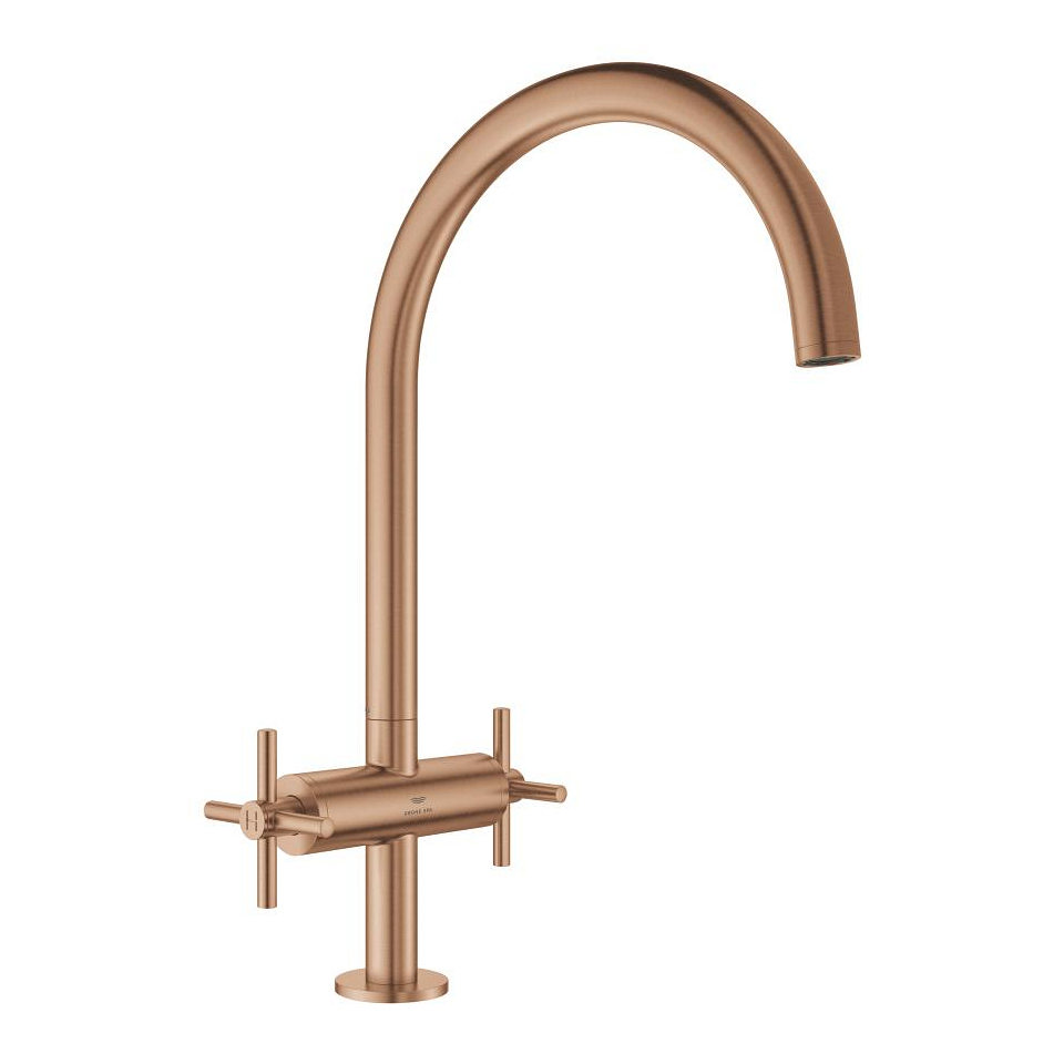GROHE Atrio Zweigriff-Spültischbatterie, 1/2″ #30609DL0 - warm sunset gebürstet