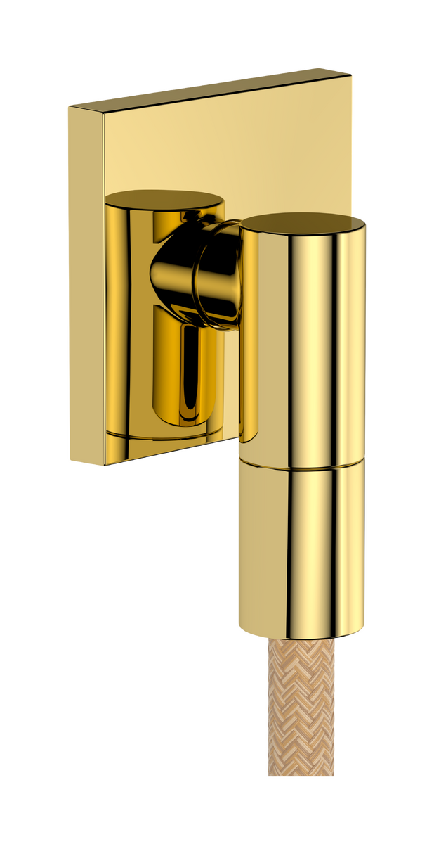 HANSGROHE FixFit Fine E Wandanschluss mit Rückflussverhinderer #28883990 - Polished Gold Optic