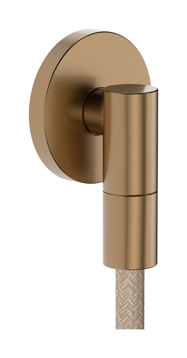 HANSGROHE FixFit Fine S Wandanschluss mit Rückflussverhinderer #28882140 - Brushed Bronze