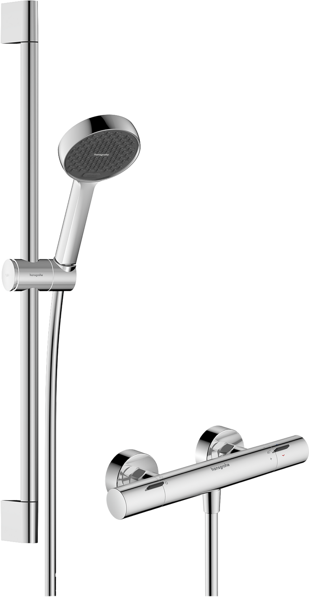 HANSGROHE Activera Select S Brausesystem Aufputz 95 2jet EcoSmart mit Ecostat Fine und Brausestange 65 cm #28876000 - Chrom