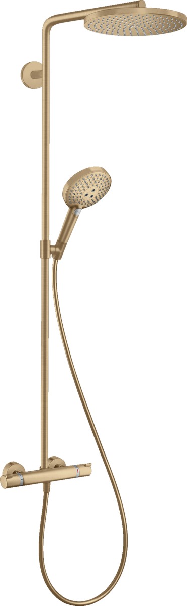 HANSGROHE Raindance S Showerpipe 240 1jet PowderRain EcoSmart+ mit Thermostat #28825140 - Brushed Bronze