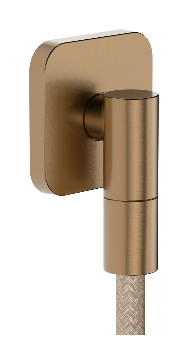 HANSGROHE FixFit Fine Q Wandanschluss mit Rückflussverhinderer #28884140 - Brushed Bronze