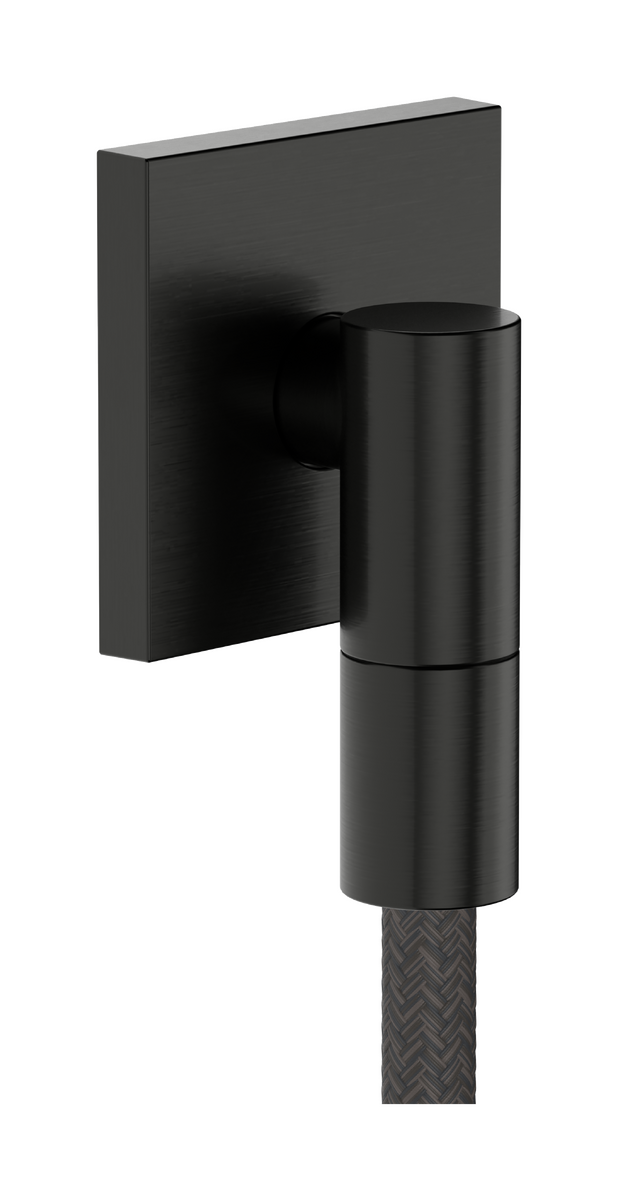 HANSGROHE FixFit Fine E Wandanschluss mit Rückflussverhinderer #28883340 - Brushed Black Chrome