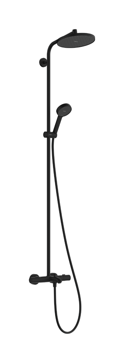 HANSGROHE Activera S Showerpipe 240 1jet EcoSmart mit Wannenthermostat Ecostat Fine #28871670 - Mattschwarz