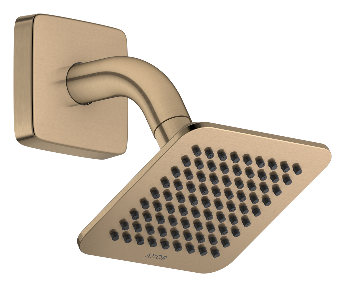 HANSGROHE AXOR Citterio C Kopfbrause 120/120 1jet EcoSmart mit Brausearm #28810140 - Brushed Bronze
