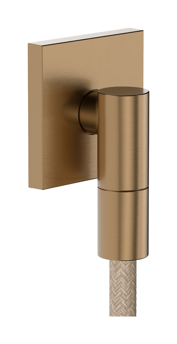 HANSGROHE FixFit Fine E Wandanschluss mit Rückflussverhinderer #28883140 - Brushed Bronze