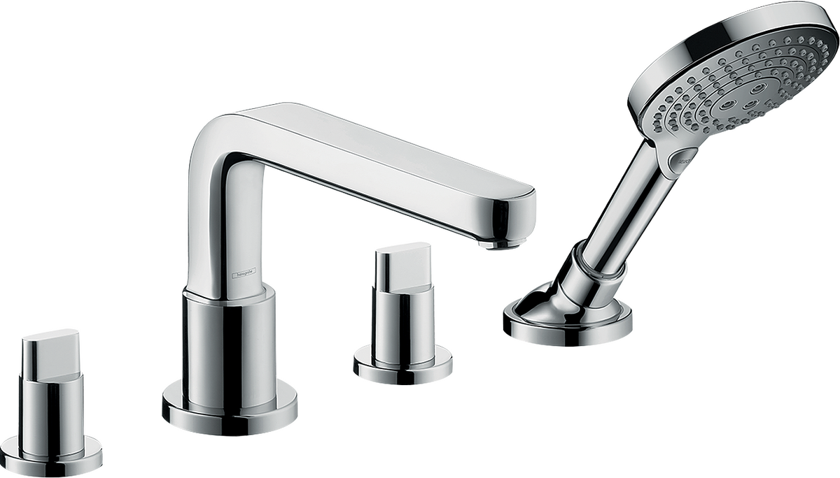 HANSGROHE Metris S 4-Loch Wannenrandarmatur mit Auslauf 22 cm #31447000