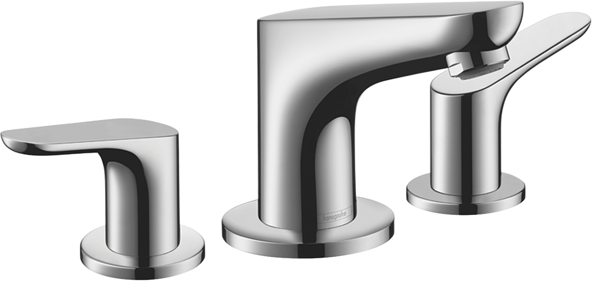 HANSGROHE Focus 3-Loch Waschtischarmatur 100 mit Zugstangen-Ablaufgarnitur #31937000