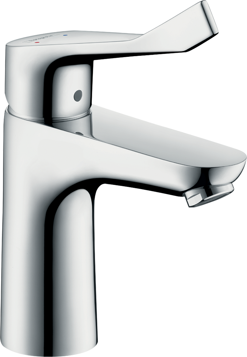 HANSGROHE Focus Einhebel-Waschtischmischer 100 mit extra langem Comfortgriff 12,1 cm ohne Ablaufgarnitur #31915000 - Chrom