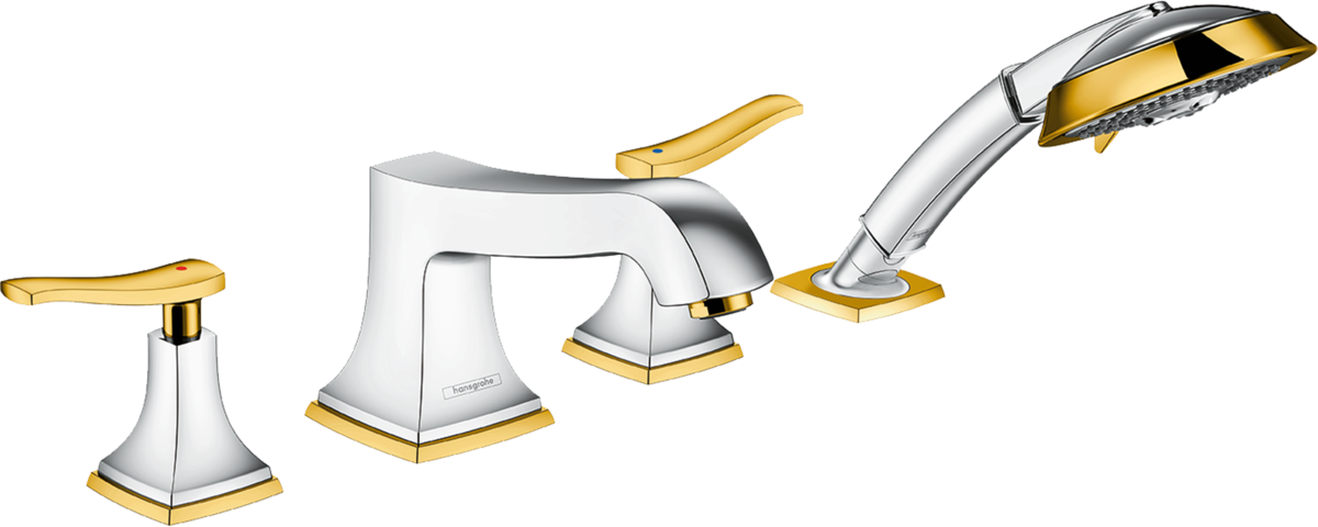 HANSGROHE Metropol Classic 4-Loch Wannenrandarmatur mit Hebelgriffen #31441090