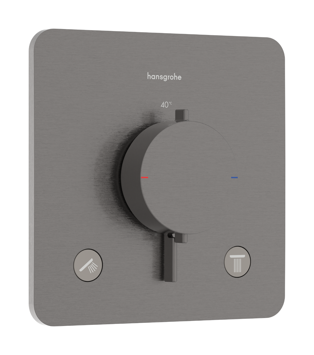 HANSGROHE Ecostat Comfort Q Thermostat Unterputz für 2 Verbraucher #33713340 - Brushed Black Chrome