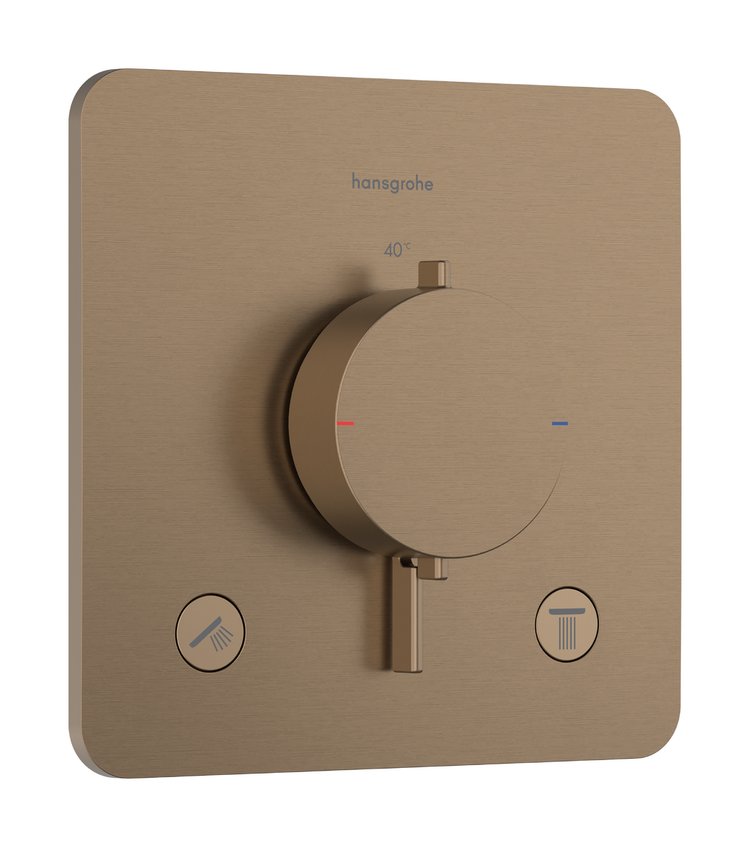 HANSGROHE Ecostat Comfort Q Thermostat Unterputz für 2 Verbraucher #33713140 - Brushed Bronze