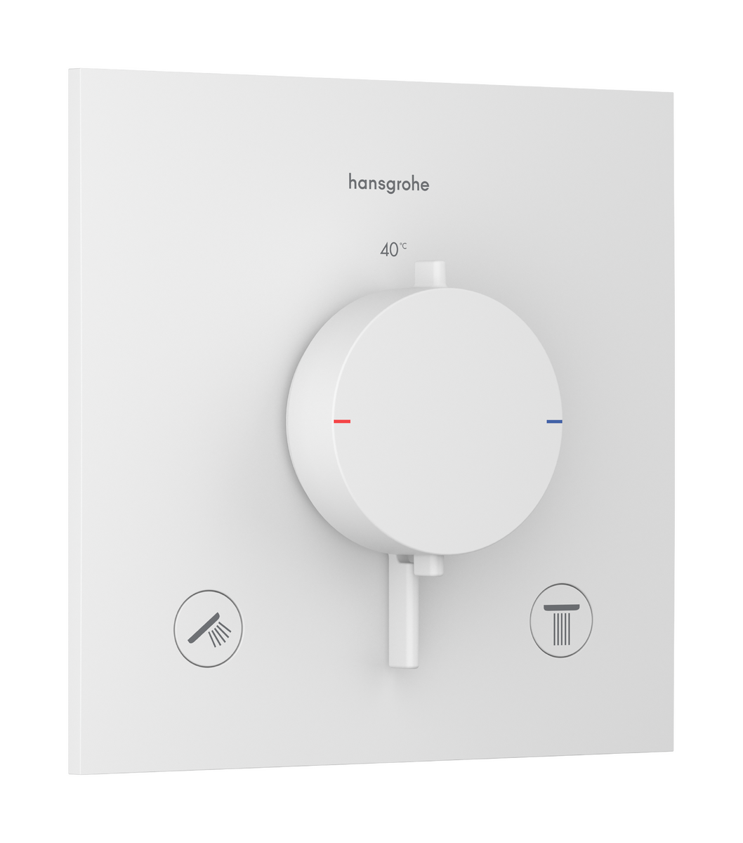 HANSGROHE Ecostat Comfort E Thermostat Unterputz für 2 Verbraucher #33711700 - Mattweiß