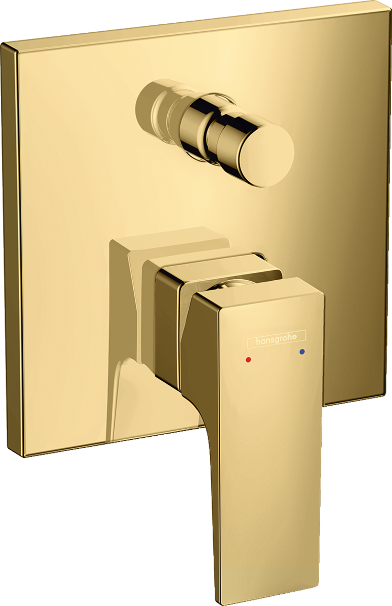 HANSGROHE Metropol Einhebel-Wannenmischer Unterputz mit Hebelgriff und integrierter Sicherungskombination nach EN1717 für iBox universal #32546990 - Polished Gold Optic
