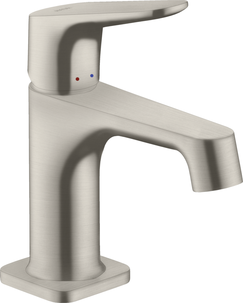 HANSGROHE AXOR Citterio M Einhebel-Waschtischmischer 70 für Handwaschbecken mit Zugstangen-Ablaufgarnitur #34016800 - Edelstahl Optic