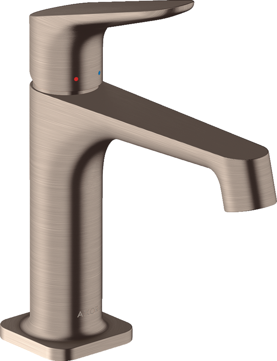 HANSGROHE AXOR Citterio M Einhebel-Waschtischmischer 100 mit Zugstangen-Ablaufgarnitur #34010820 - Brushed Nickel