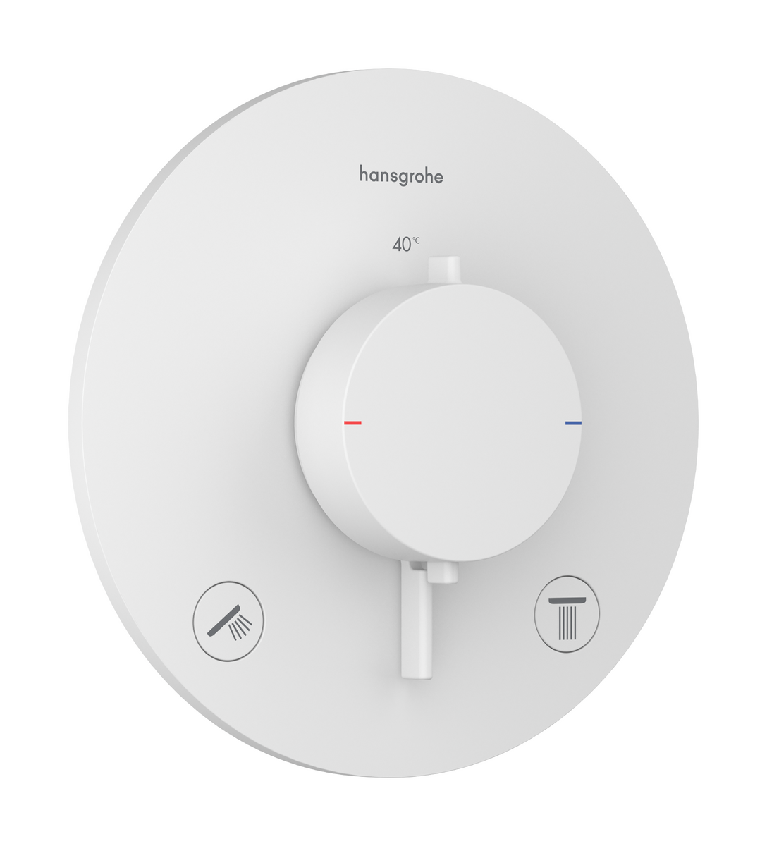 HANSGROHE Ecostat Comfort S Thermostat Unterputz für 2 Verbraucher #33715700 - Mattweiß