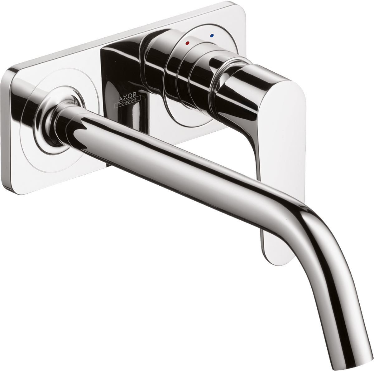 HANSGROHE AXOR Citterio M Einhebel-Waschtischmischer Unterputz für Wandmontage mit Auslauf 227 mm und Platte #34115000 - Chrom