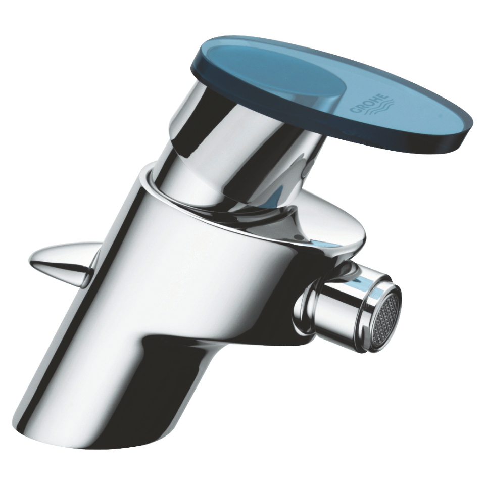 GROHE Taron Einhand-Bidetbatterie, 1/2″ #33227IM0 - chrom / blau, transparent