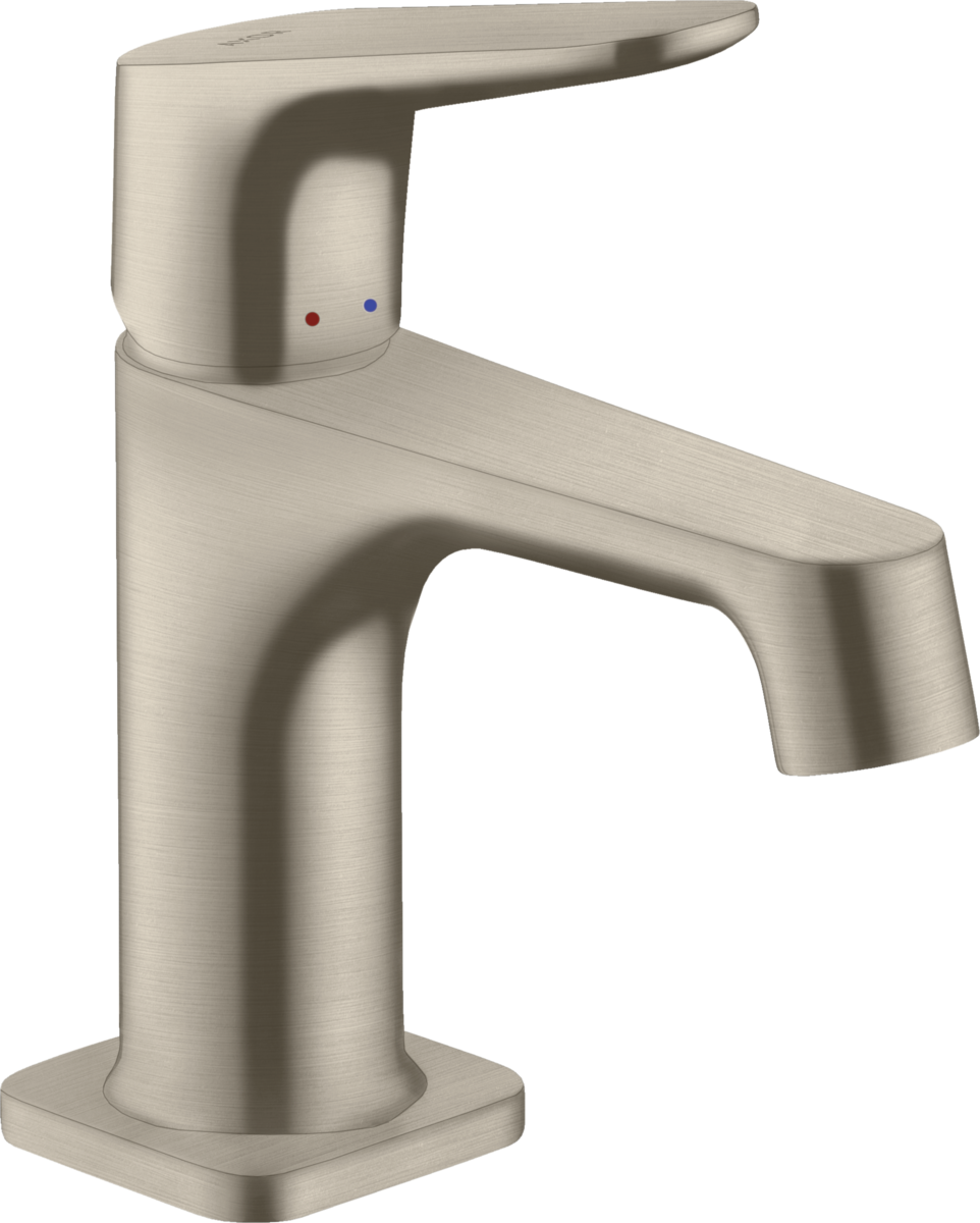HANSGROHE AXOR Citterio M Einhebel-Waschtischmischer 70 für Handwaschbecken mit Zugstangen-Ablaufgarnitur #34016820 - Brushed Nickel