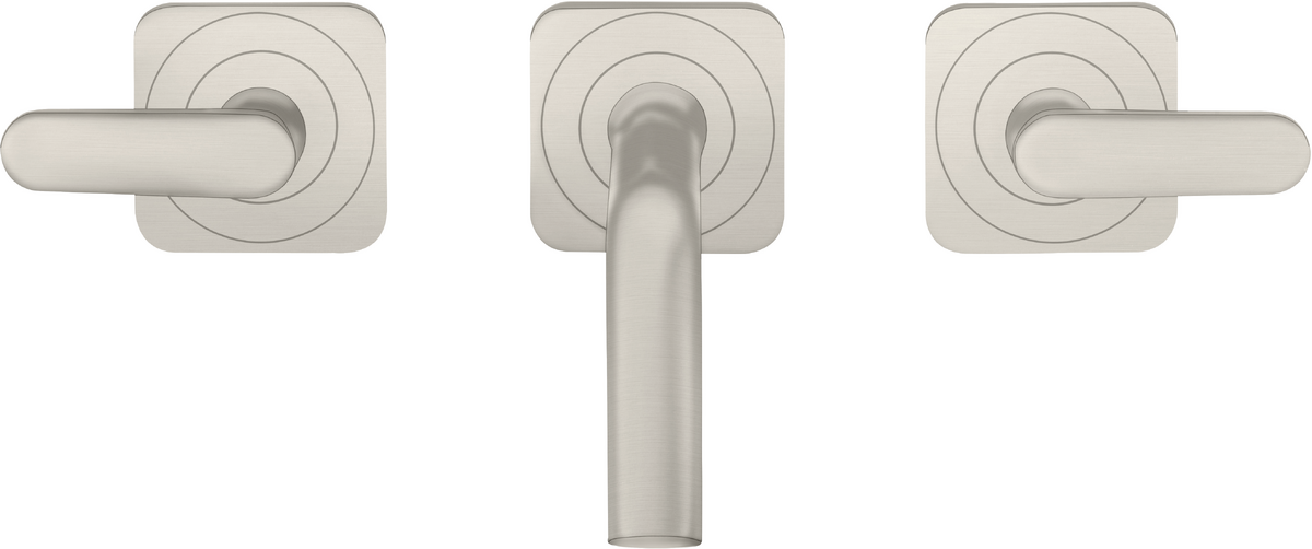 HANSGROHE AXOR Citterio M 3-Loch Waschtischarmatur Unterputz für Wandmontage mit Auslauf 166 mm, Hebelgriffen und Rosetten #34313800