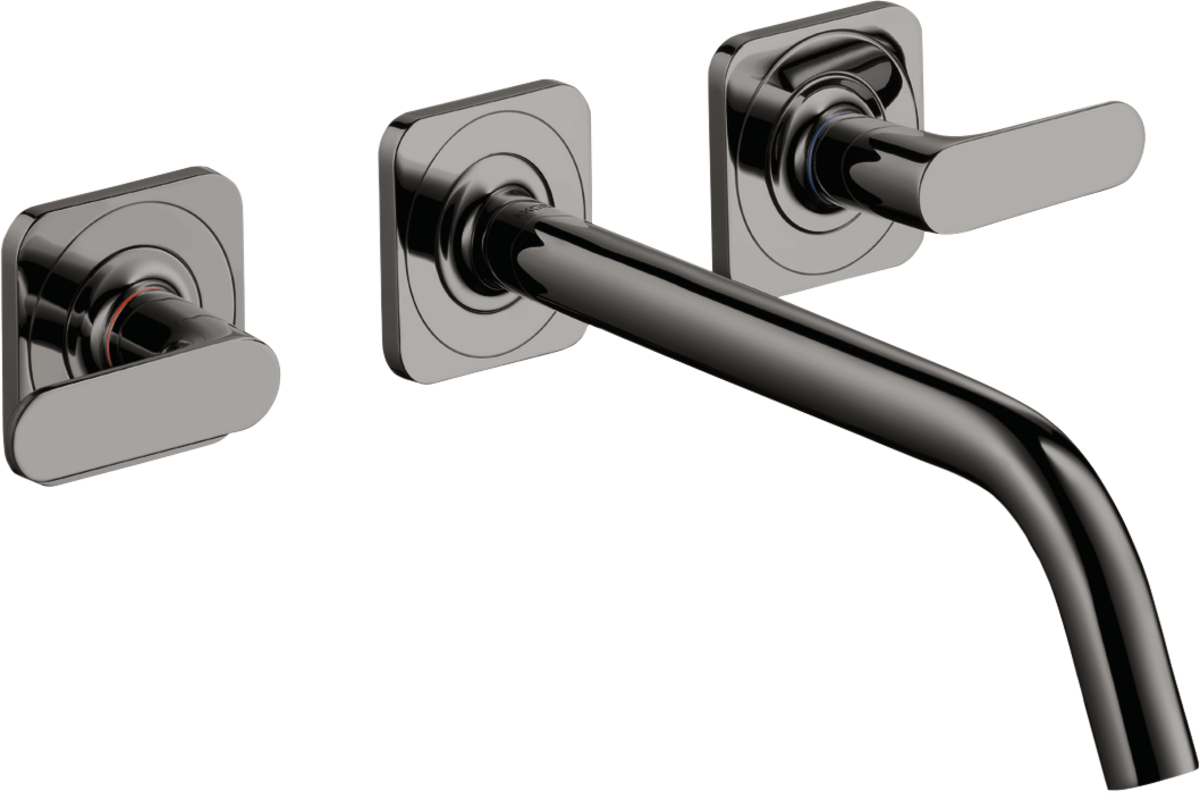HANSGROHE AXOR Citterio M 3-Loch Waschtischarmatur Unterputz für Wandmontage mit Auslauf 226 mm, Hebelgriffen und Rosetten #34315330