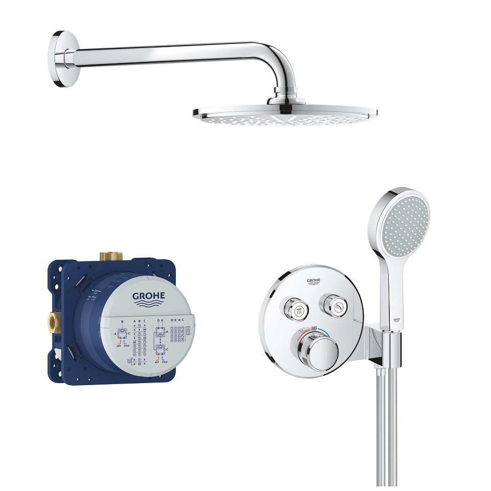 GROHE Grohtherm SmartControl Duschsystem Unterputz #34743000 - chrom