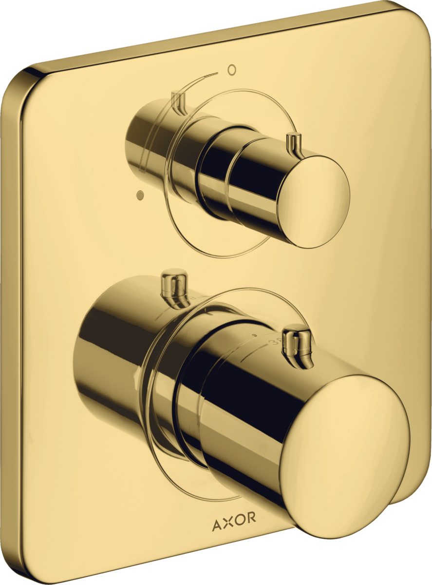HANSGROHE AXOR Citterio M Thermostat Unterputz mit Absperrventil #34705990 - Polished Gold Optic
