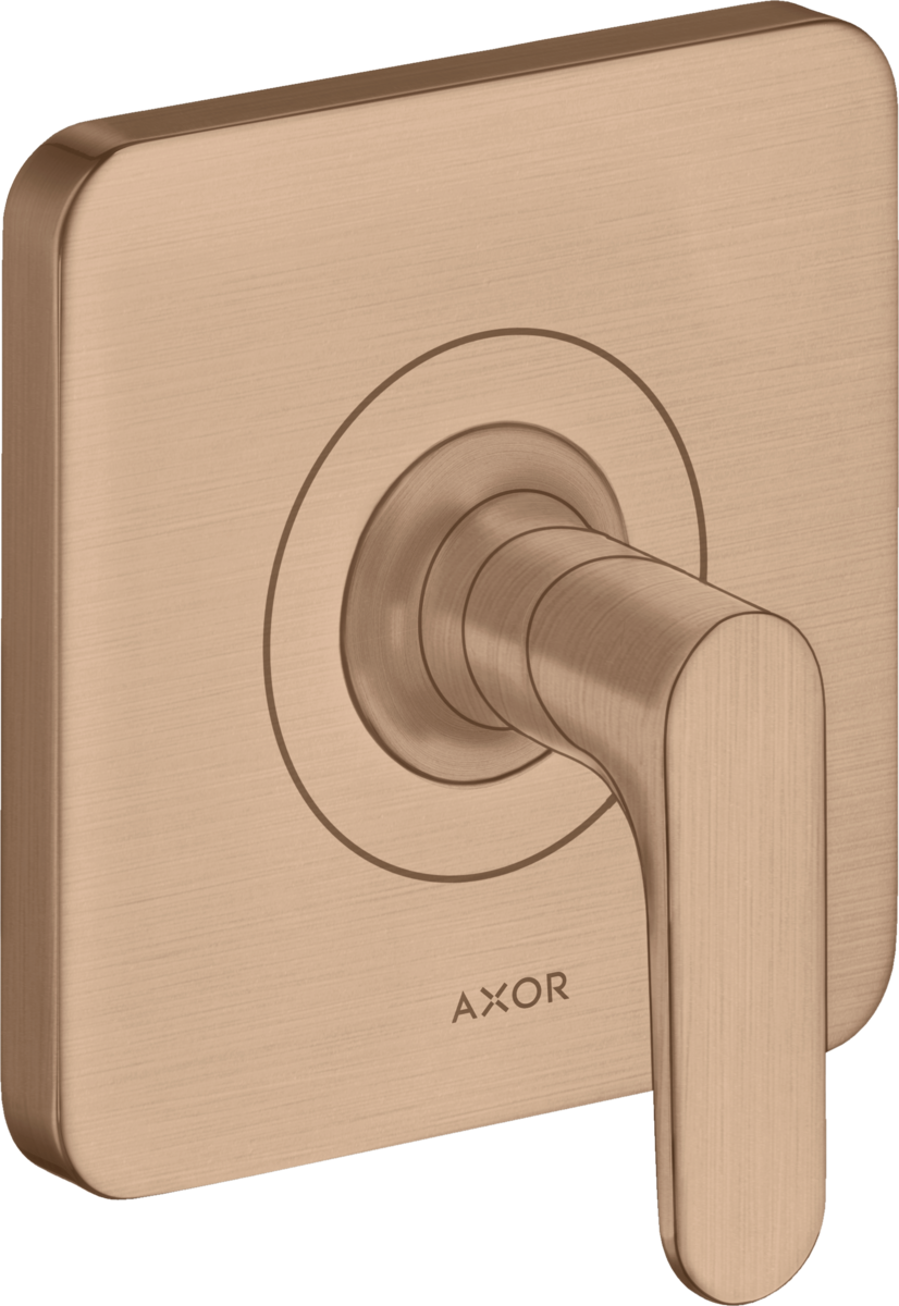 HANSGROHE AXOR Citterio M Absperrventil Unterputz mit Hebelgriff #34960310 - Brushed Red Gold