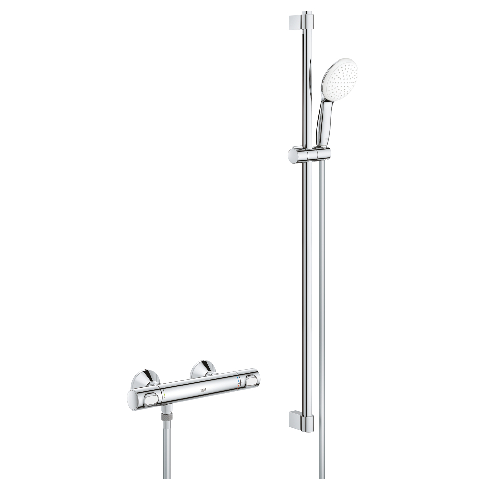 GROHE Grohtherm 500 Thermostat-Brausebatterie, 1/2″ #34797001 - chrom